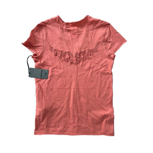 Zadig & Voltaire Peace Love Fishnet Tee Litchi ( XS ) - Picture 5 of 5